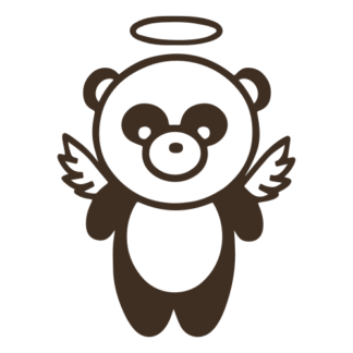 Angel Panda Wings Decal (Brown)